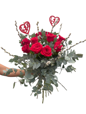 Ramo de 12 rosas de tallo largo  San Valentin Salix
